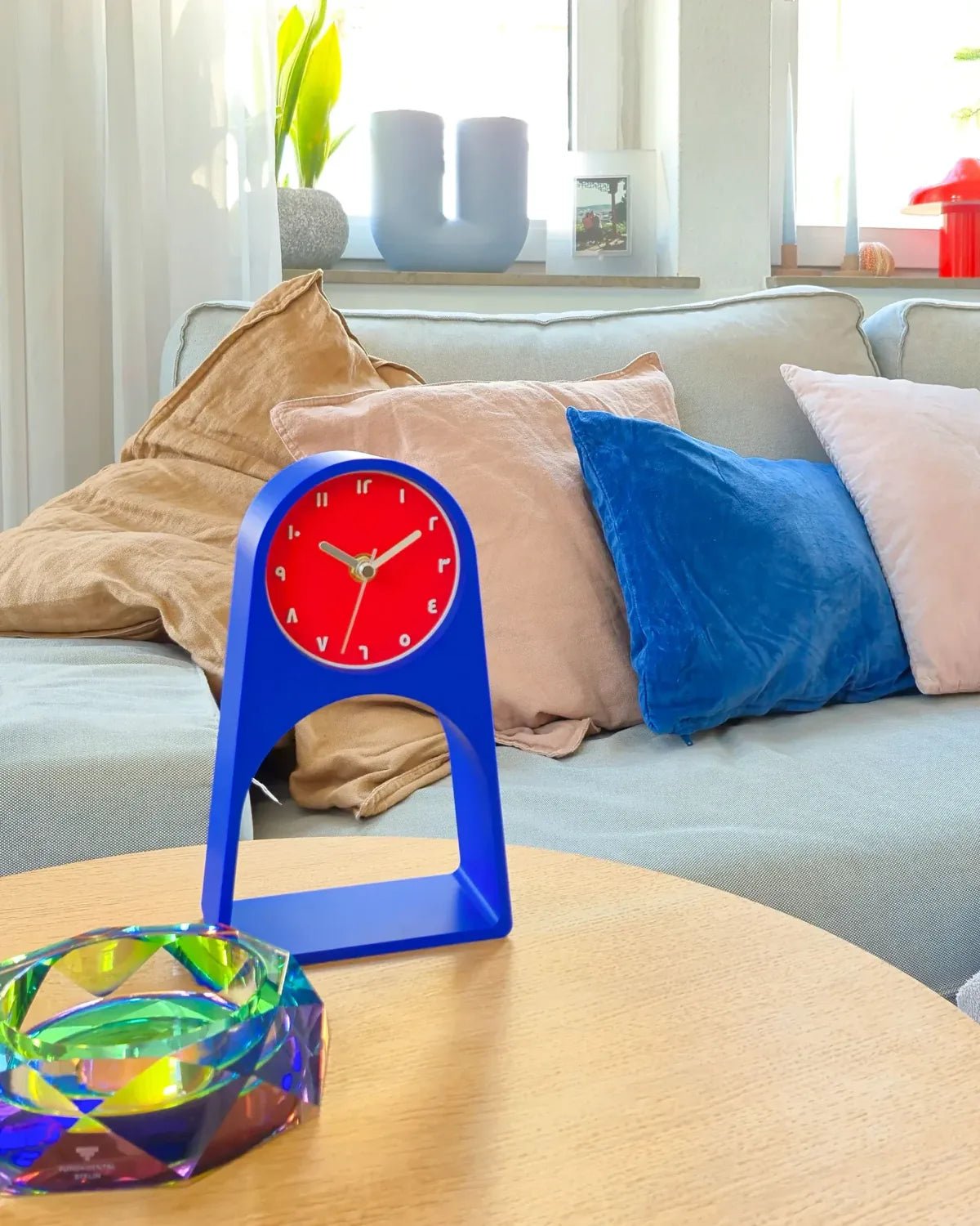 roki Design - LEIF Tischuhr • Velno - ROSA ECK