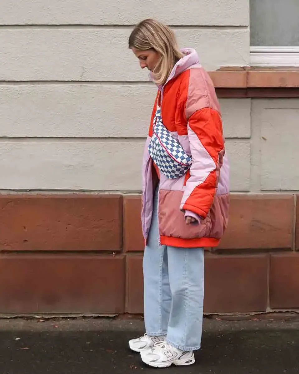 Rose in April - BANANA BAG Bauchtasche • Kariert Blau/Weiß - ROSA ECK Concept Store