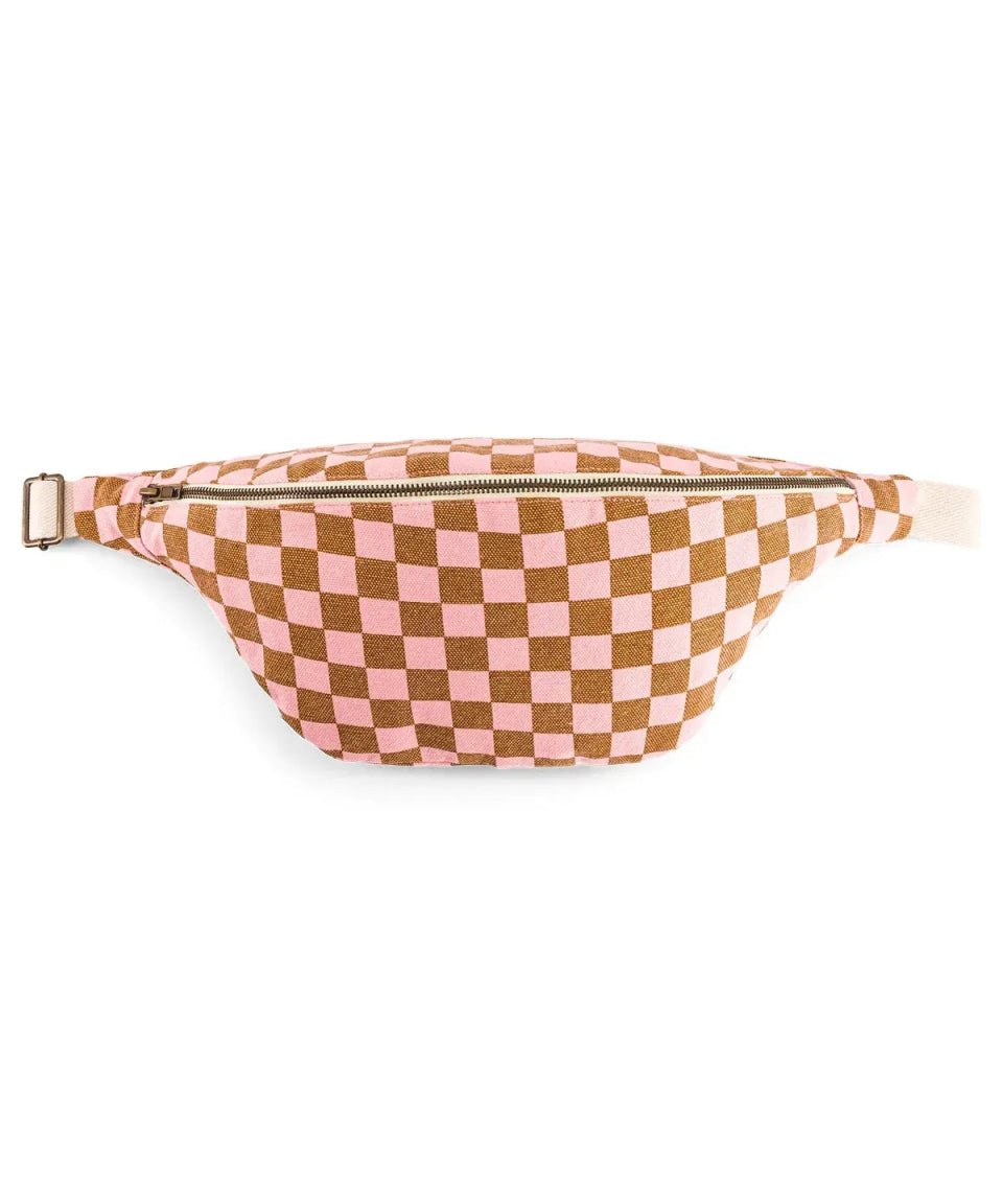 Rose in April - BANANA Bauchtasche • Kariert Rosa/Karamell - ROSA ECK Concept Store