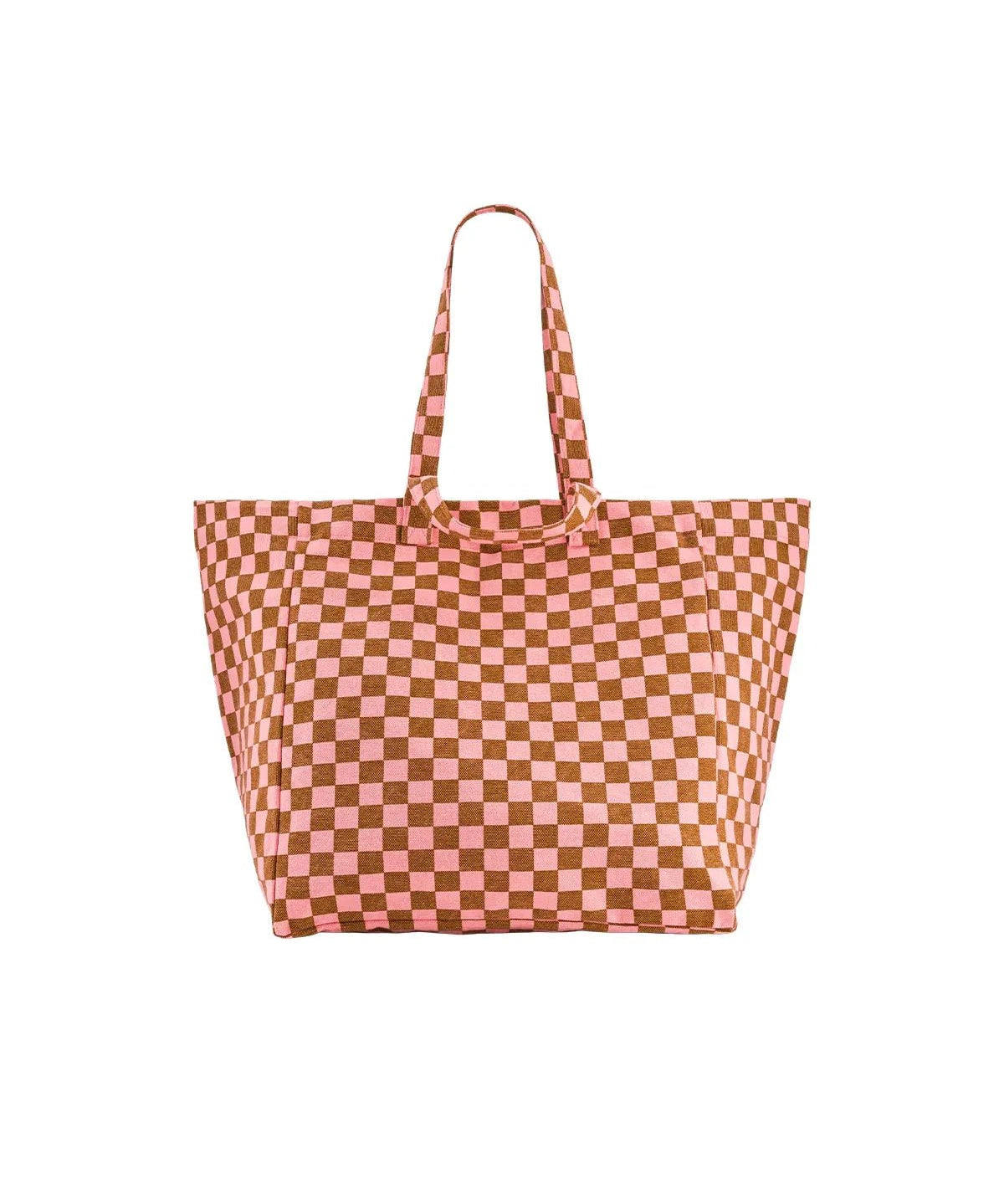 Rose in April - ELISA Einkaufstasche | Checks Strawerry/Caramel - Tasche - ROSA ECK - 