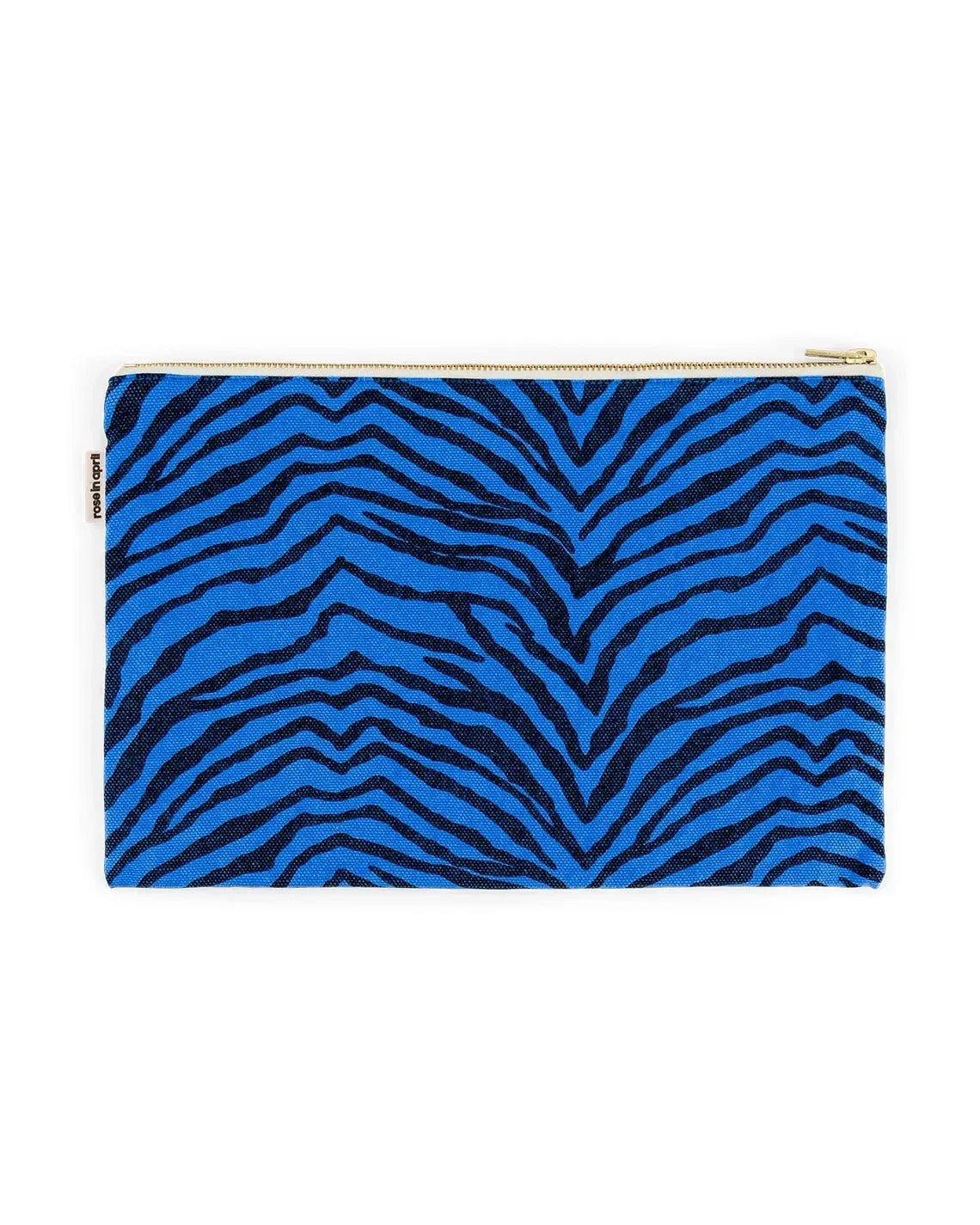 Rose in April - LILI Etui • Zebre Greek Blue/Black - ROSA ECK