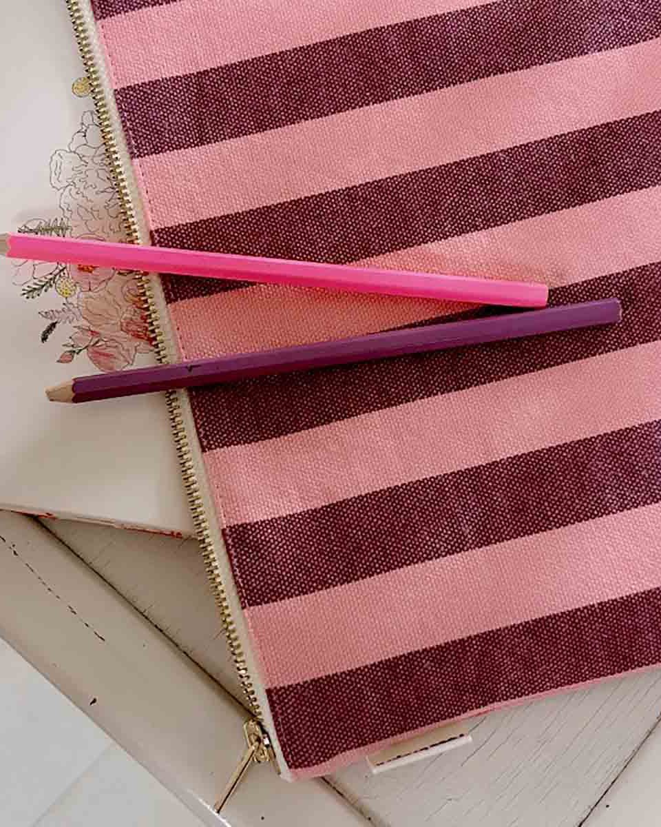 Rose in April - LILI Handtasche | Burgundy / Flamingo - Beutel - ROSA ECK - 