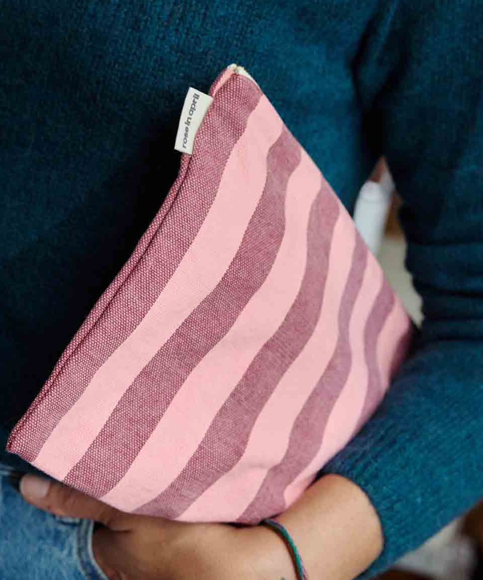 Rose in April - LILI Handtasche | Burgundy / Flamingo - Beutel - ROSA ECK - 