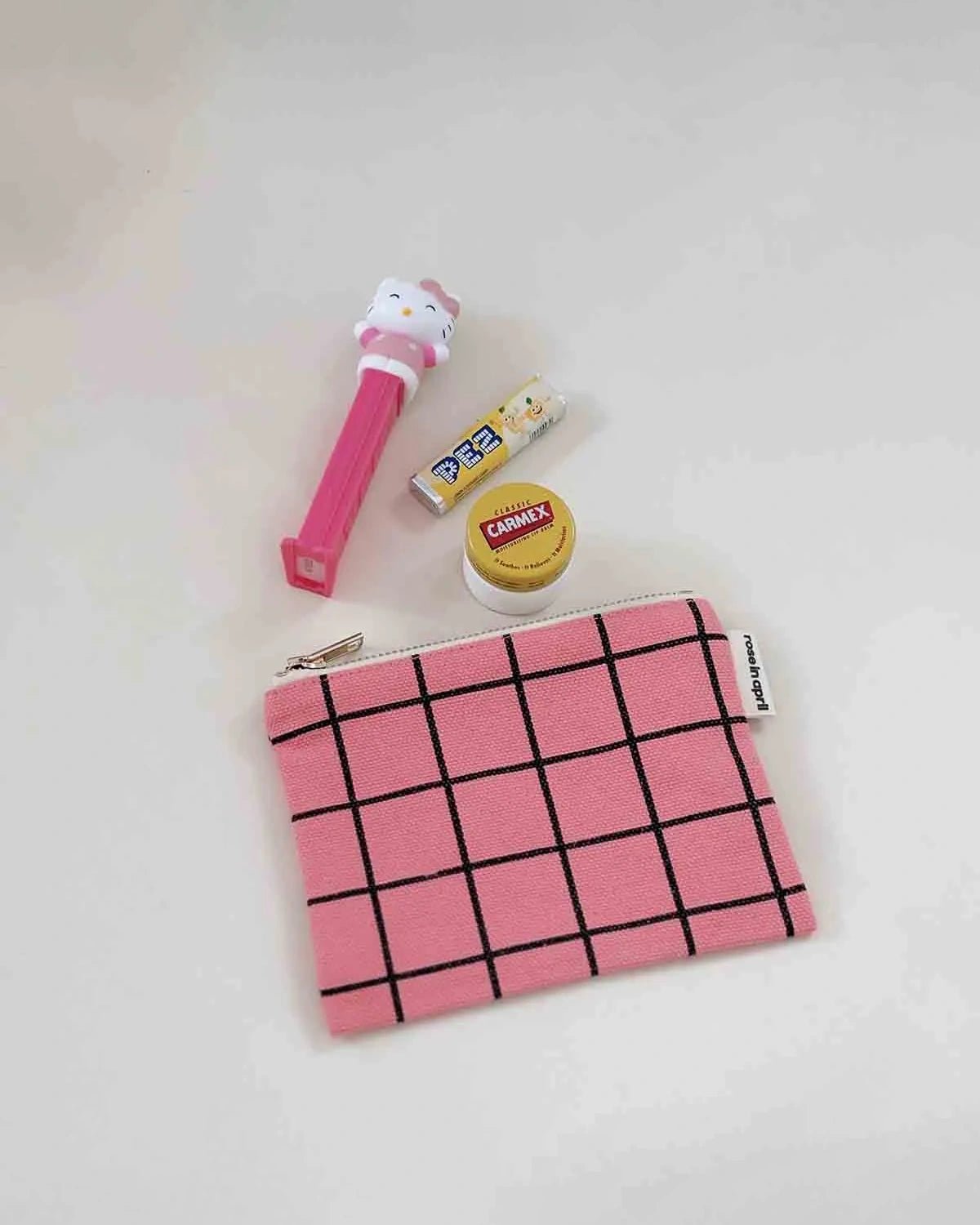 Rose in April - MARIE Mini - Beutel • Funky Pink School Check - Beutel - ROSA ECK