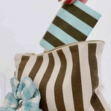 Rose in April - MARIE Mini - Beutel • Stripes Aque/Olive - Beutel - ROSA ECK Concept Store