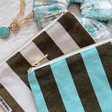 Rose in April - MARIE Mini - Beutel • Stripes Aque/Olive - Beutel - ROSA ECK Concept Store
