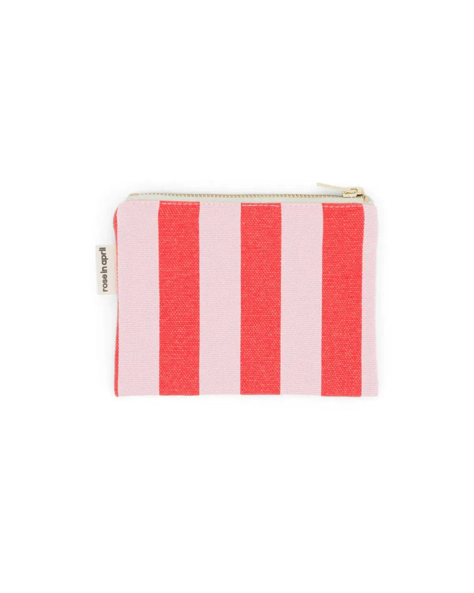 Rose in April - MARIE Mini - Beutel • Stripes Tomato/Candy - Geldbeutel - ROSA ECK Concept Store