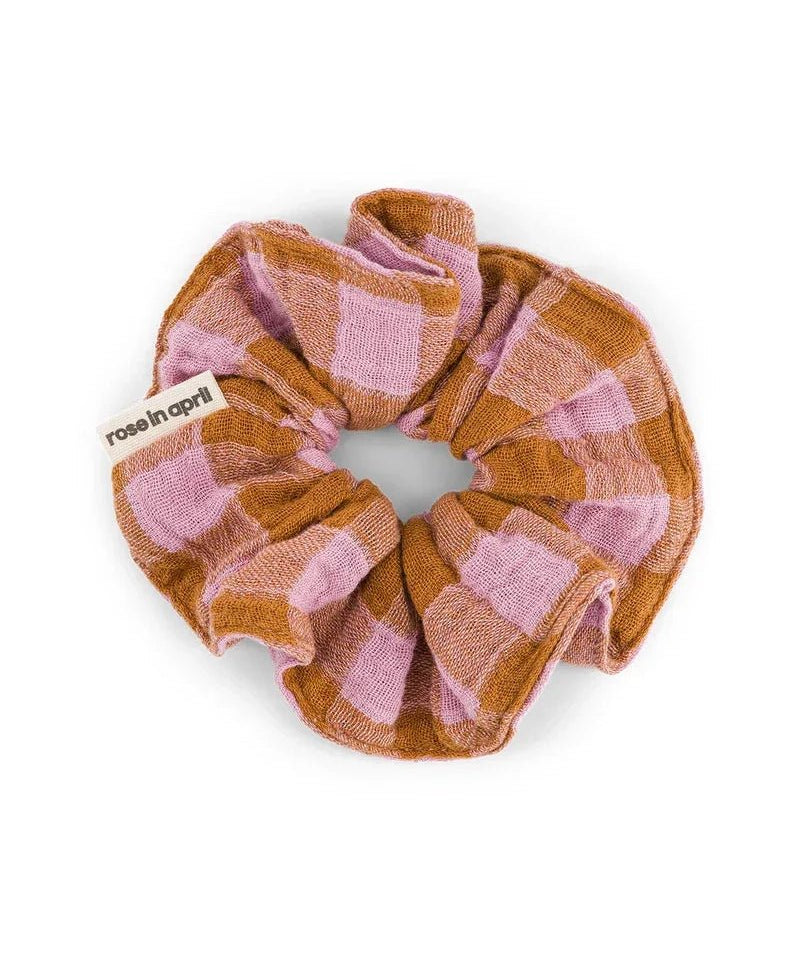 Rose in April - SCRUNCHIE Haargummi | Vichy Lilas / Caramel - Haargummi - ROSA ECK - 