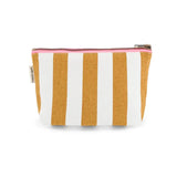 Rose in April - SOFIA Kleiner Kulturbeutel • Stripes Caramel/Ecru - Beutel - ROSA ECK Concept Store