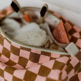 Rose in April - VIC Kulturbeutel • Checks Strawberry/Caramel - Beutel - ROSA ECK Concept Store