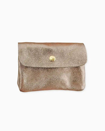 Royal Marais - Geldbeutel aus metallischem Leder • Beige - Geldbeutel - ROSA ECK Concept Store