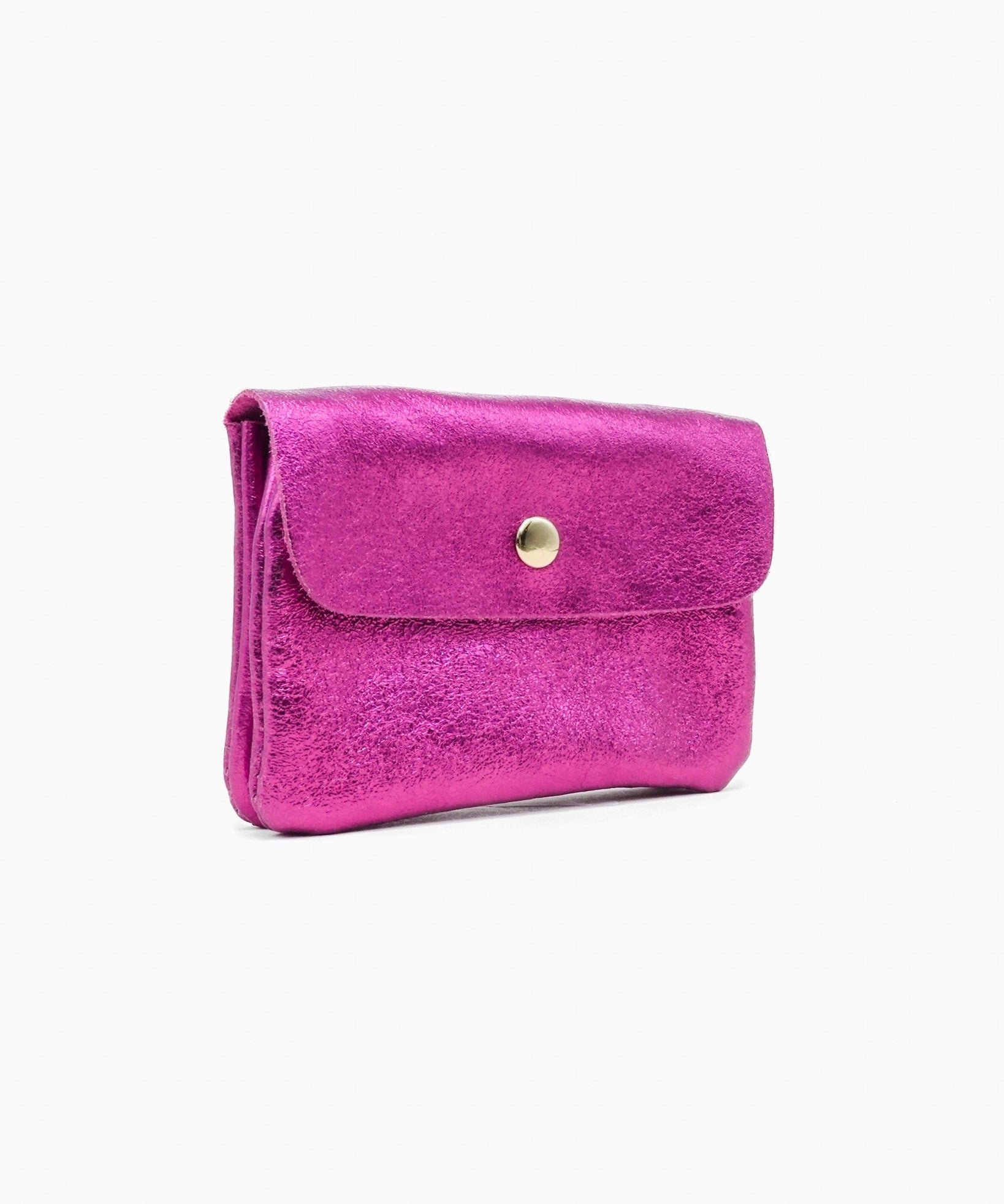 Royal Marais - Geldbeutel aus metallischem Leder | Fuchsia - ROSA ECK - Geldbörse, Pink,