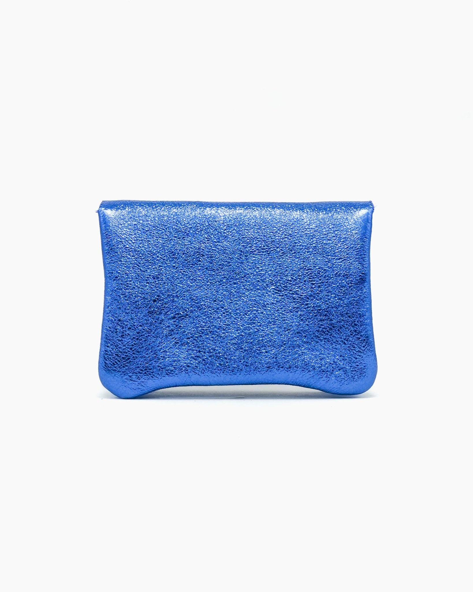 Royal Marais - Geldbeutel aus metallischem Leder | Königsblau - ROSA ECK - Blau, Geldbörse,