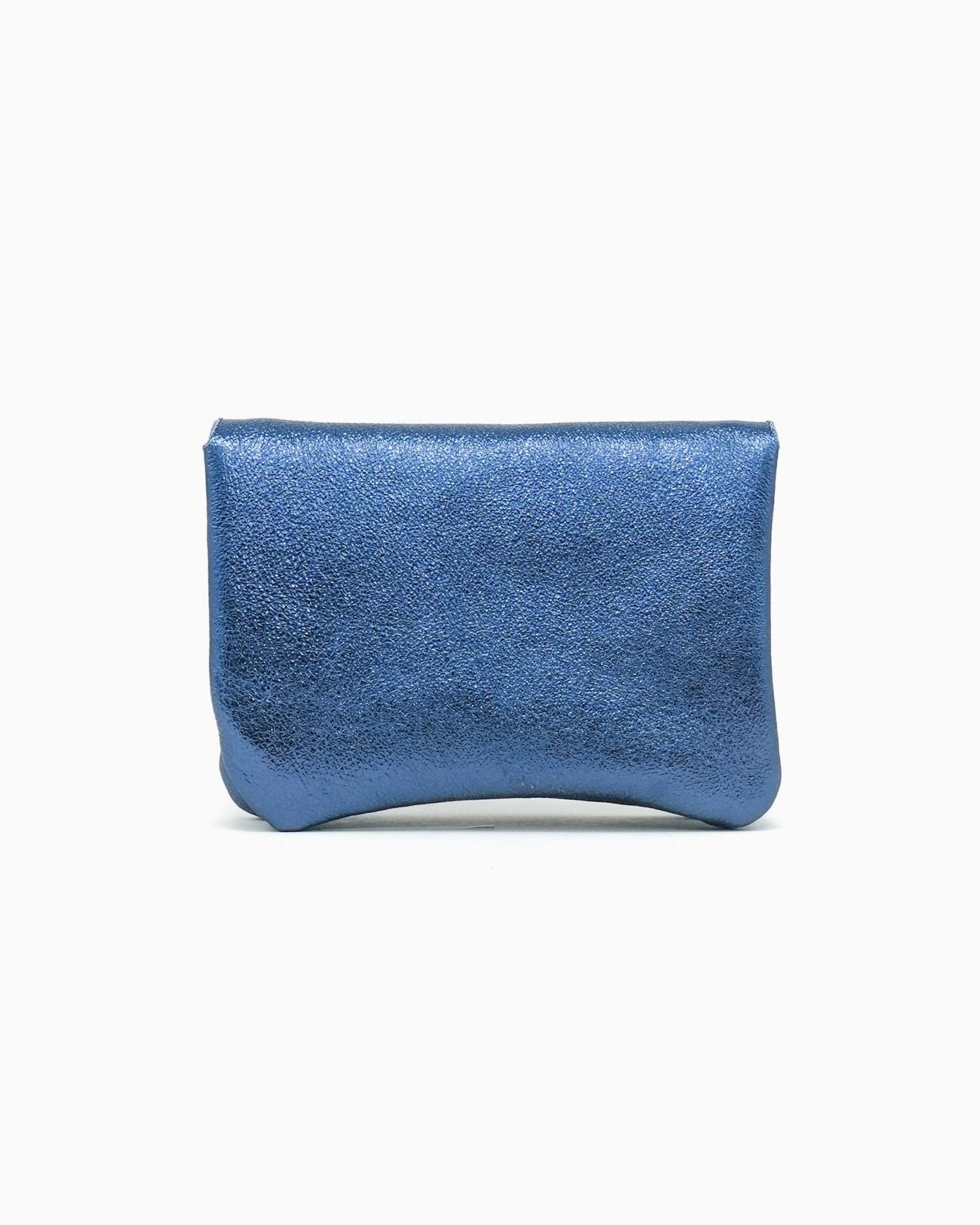Royal Marais - Geldbeutel aus metallischem Leder | Marineblau - ROSA ECK - Blau, Geldbörse,