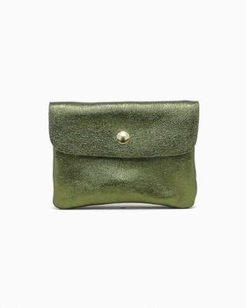 Royal Marais - Geldbeutel aus metallischem Leder | Persimmon - ROSA ECK - Geldbörse, Grün,