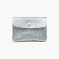Royal Marais - Geldbeutel aus metallischem Leder | Silber - ROSA ECK - Geldbörse, Silver,
