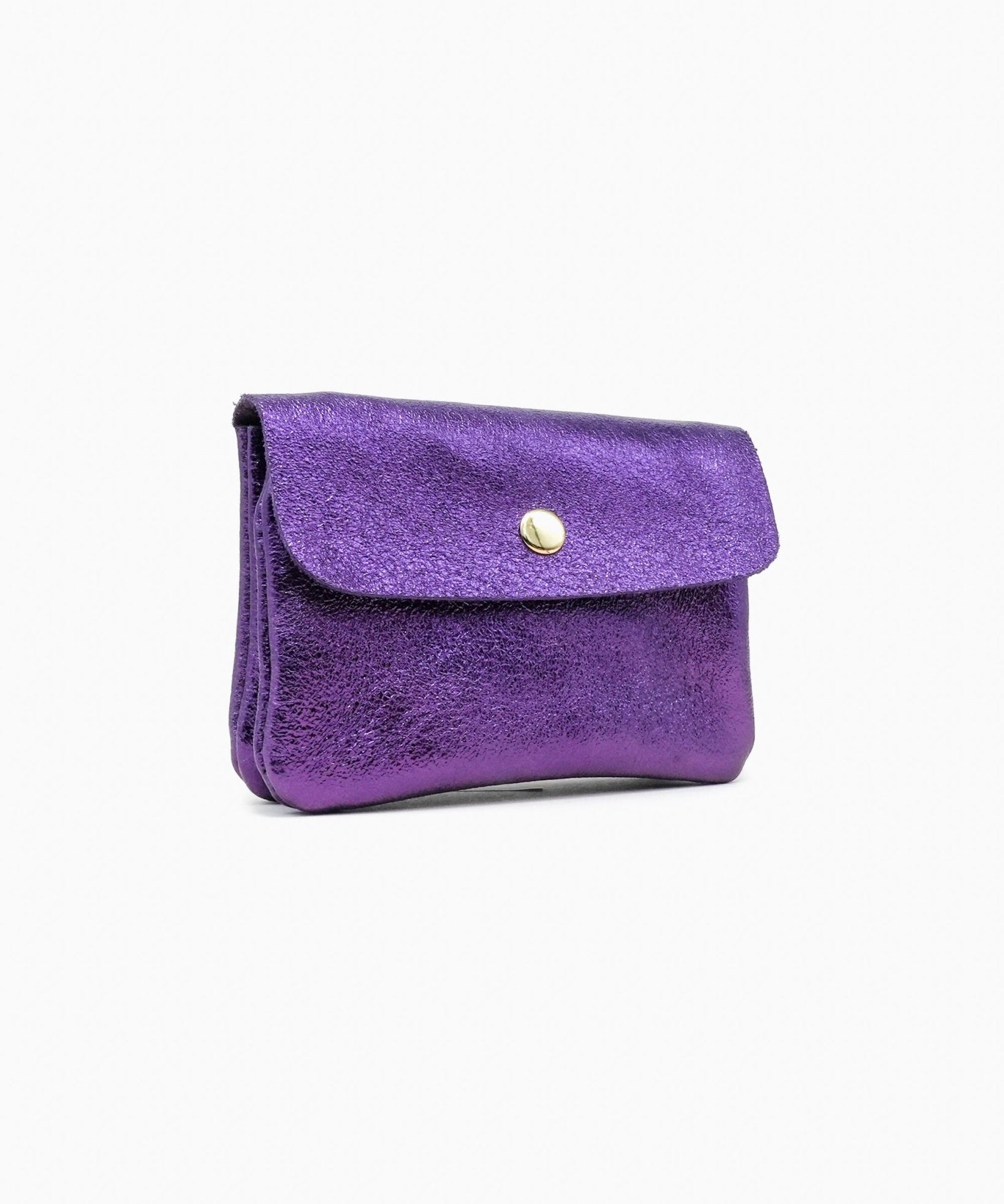 Royal Marais - Geldbeutel aus metallischem Leder | Violett - ROSA ECK - Geldbörse, Lila,