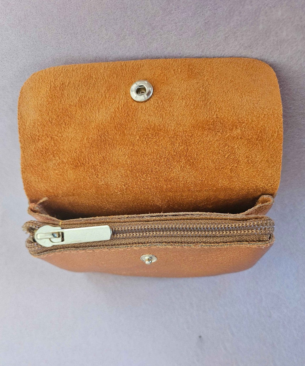 Royal Marais - Kleiner Geldbeutel aus metallischem Leder • Orange - Geldbeutel - ROSA ECK
