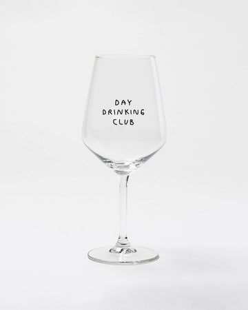 selekkt - DAY DRINKING CLUB Glas mit Spruch - Trinkglas - ROSA ECK Concept Store