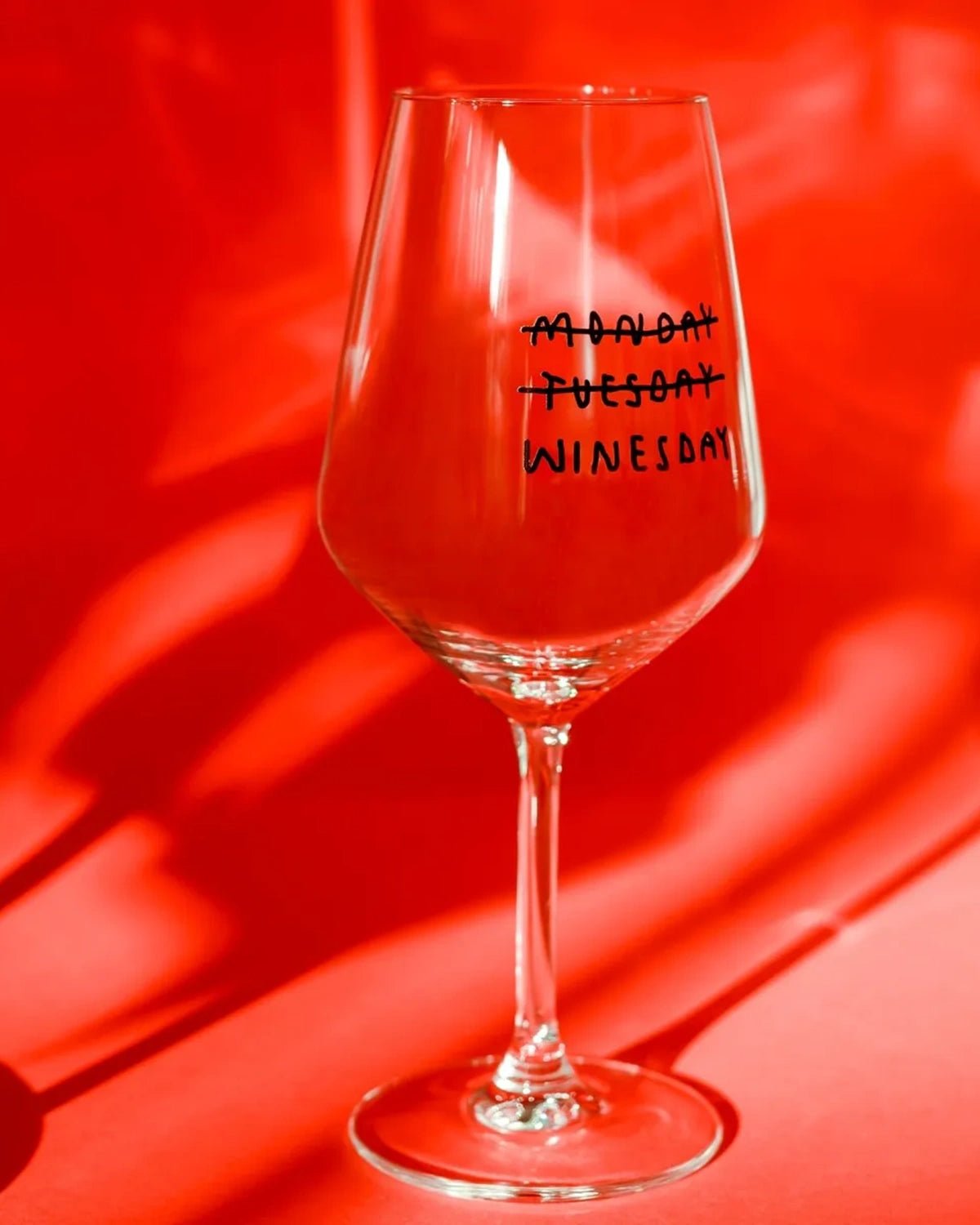 selekkt - MONDAY TUESDAY WINESDAY Weinglas - Trinkglas - ROSA ECK