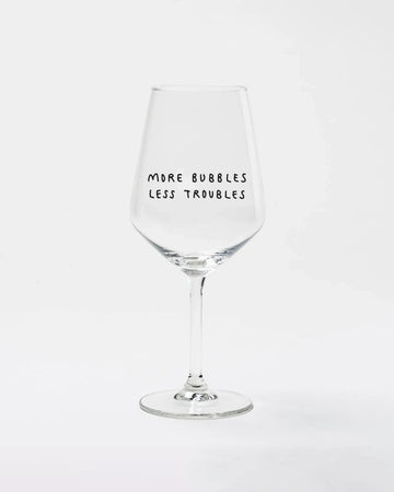 selekkt - MORE BUBBLES LESS TROUBLES Glas für Spritz - Trinkglas - ROSA ECK Concept Store
