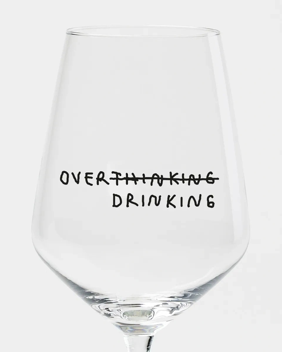 selekkt - OVER THINKING/DRINKING Weinglas - Trinkglas - ROSA ECK
