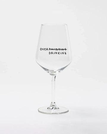 selekkt - OVER THINKING/DRINKING Weinglas - Trinkglas - ROSA ECK