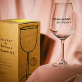 selekkt - OVER THINKING/DRINKING Weinglas - Trinkglas - ROSA ECK
