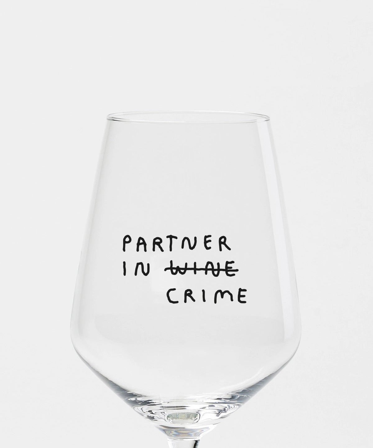 selekkt - PARTNER IN WINE Weinglas mit Spruch - Trinkglas - ROSA ECK Concept Store