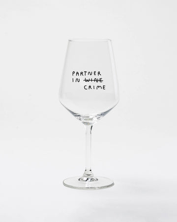 selekkt - PARTNER IN WINE Weinglas mit Spruch - Trinkglas - ROSA ECK Concept Store
