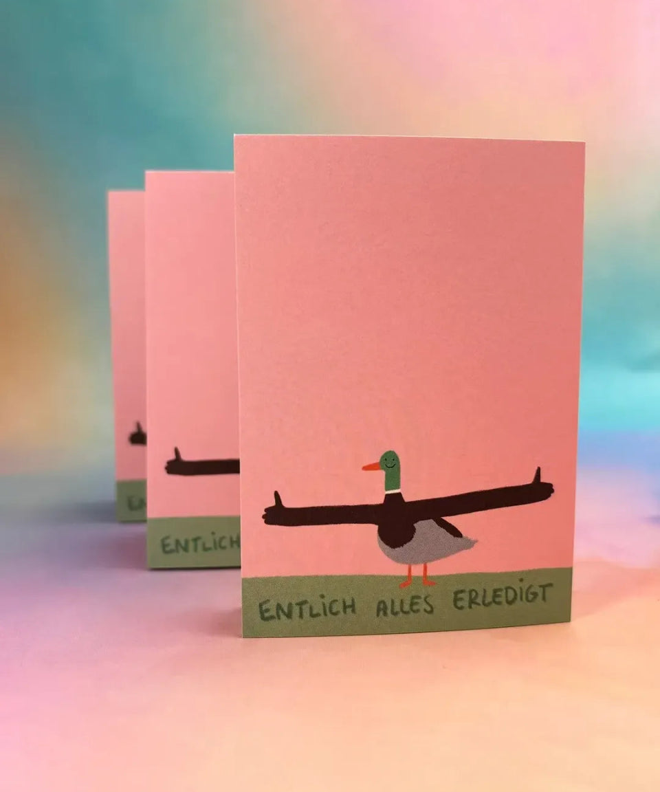 Slinga Illustration - ENTLICH ALLES ERLEDIGT Notizblock - Notizblock - ROSA ECK Concept Store