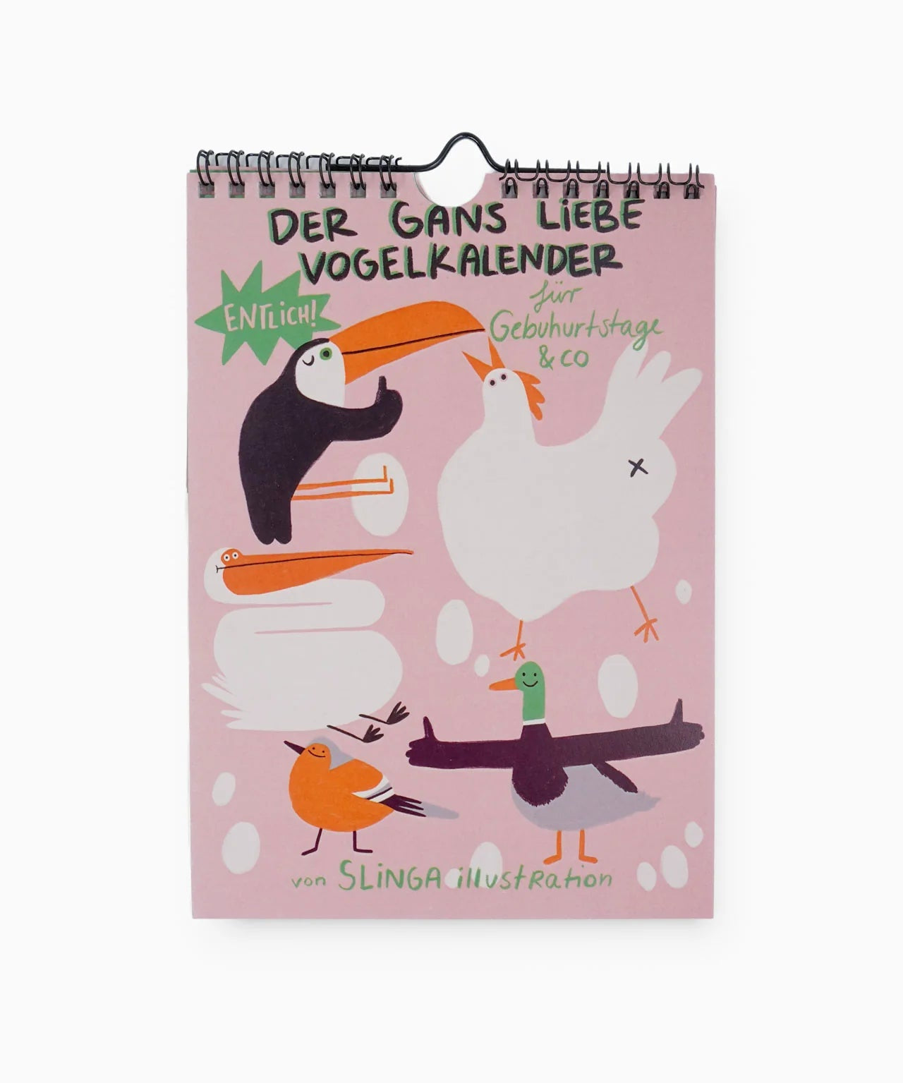 Slinga Illustration - Gans Lieber Vogelkalender - Kalender - ROSA ECK Concept Store