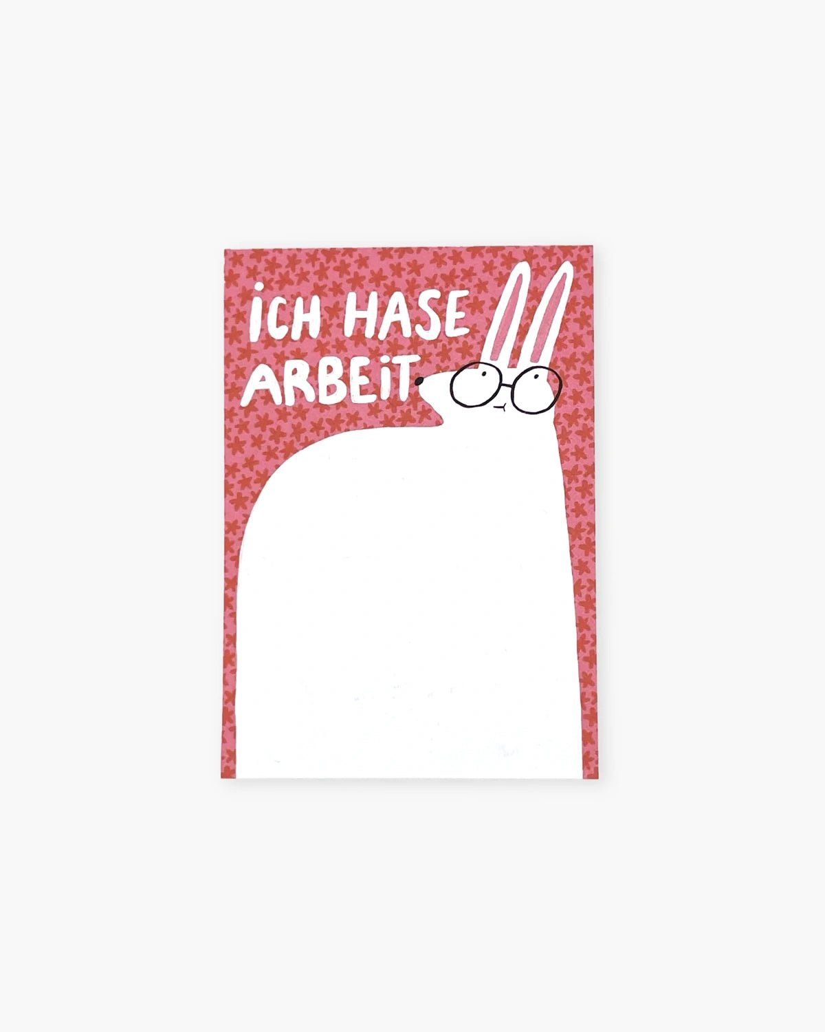 Slinga Illustration - ICH HASE ARBEIT Notizblock (DIN A7) - ROSA ECK