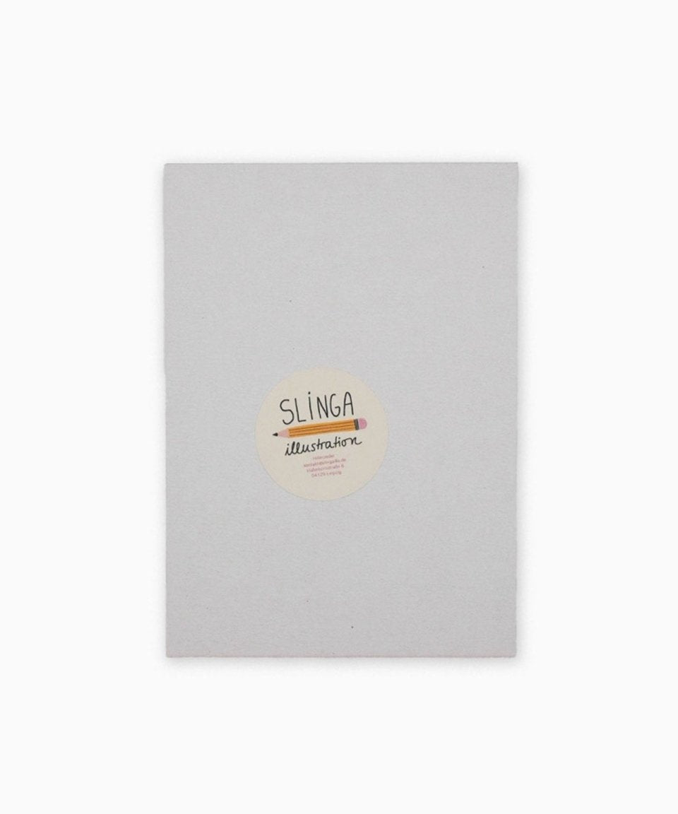 Slinga Illustration - LASS DORSCH ZIEHEN Notizblock (DIN A6) - Notizblock - ROSA ECK Concept Store