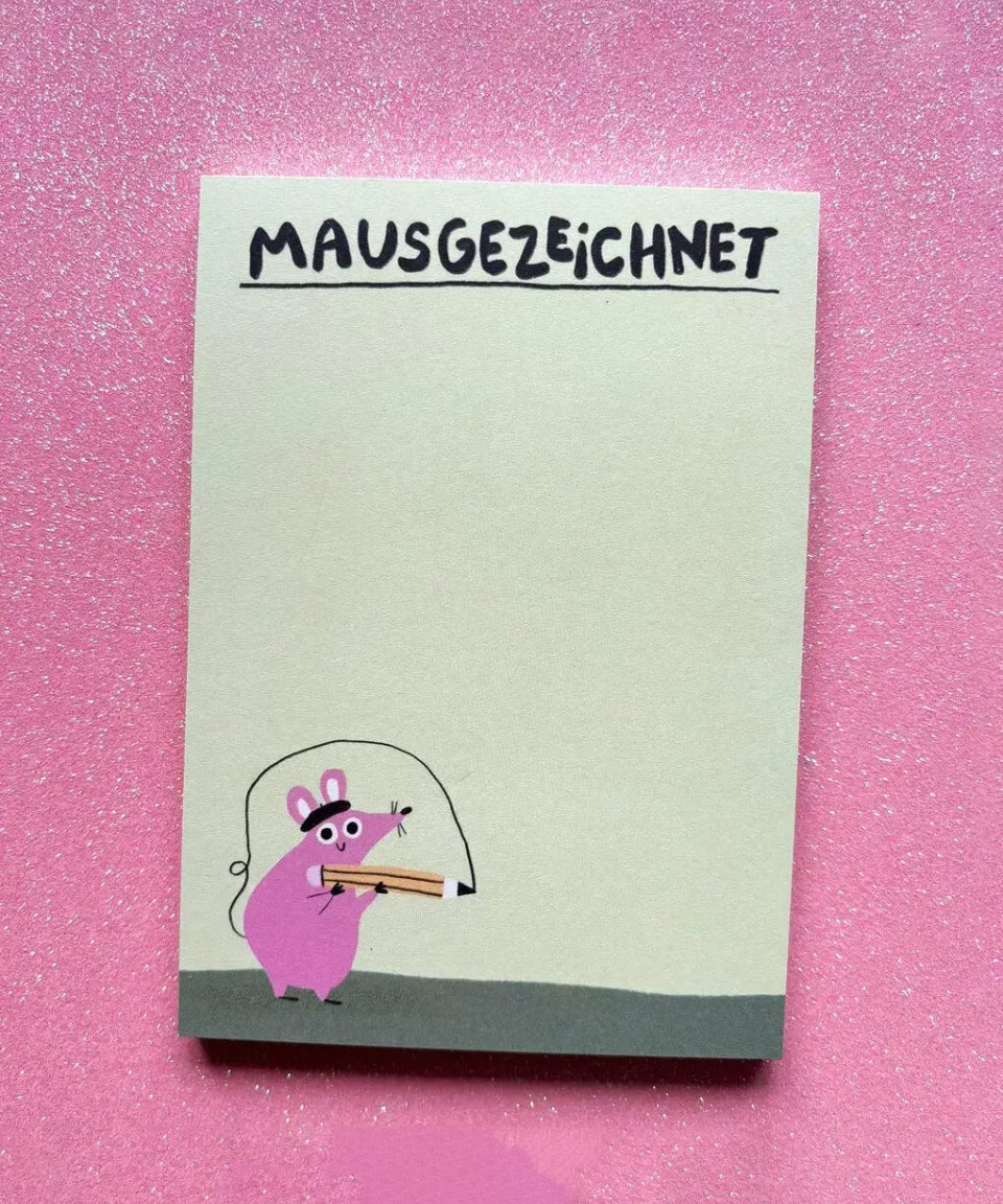 Slinga Illustration - MAUSGEZEICHNET Notizblock - Notizblock - ROSA ECK Concept Store