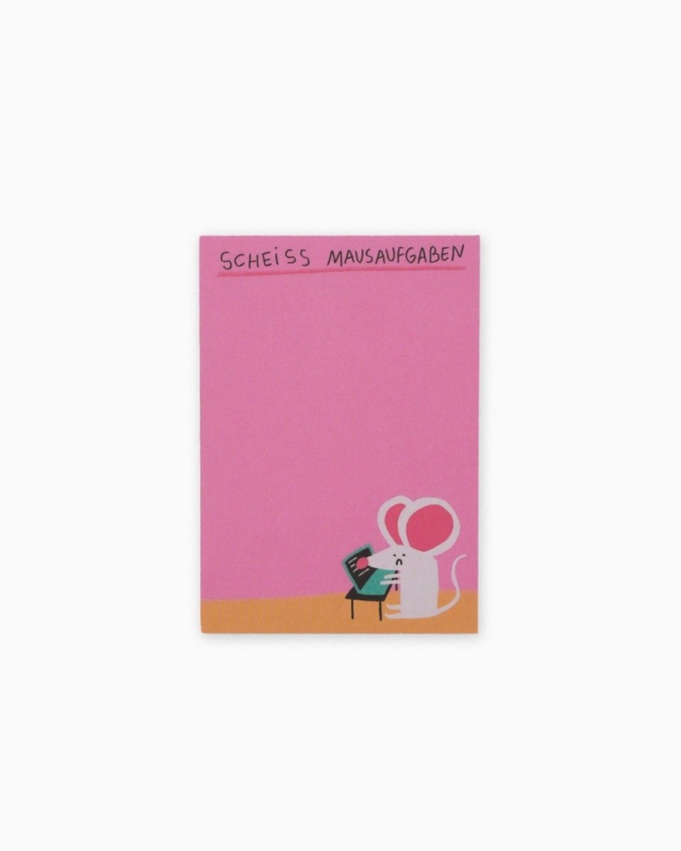 Slinga Illustration - SCHEISS MAUSAUFGABEN Notizblock - Notizblock - ROSA ECK Concept Store