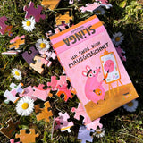 Slinga Illustration - SCHNECKLICH LIEB Mini-Puzzle - ROSA ECK