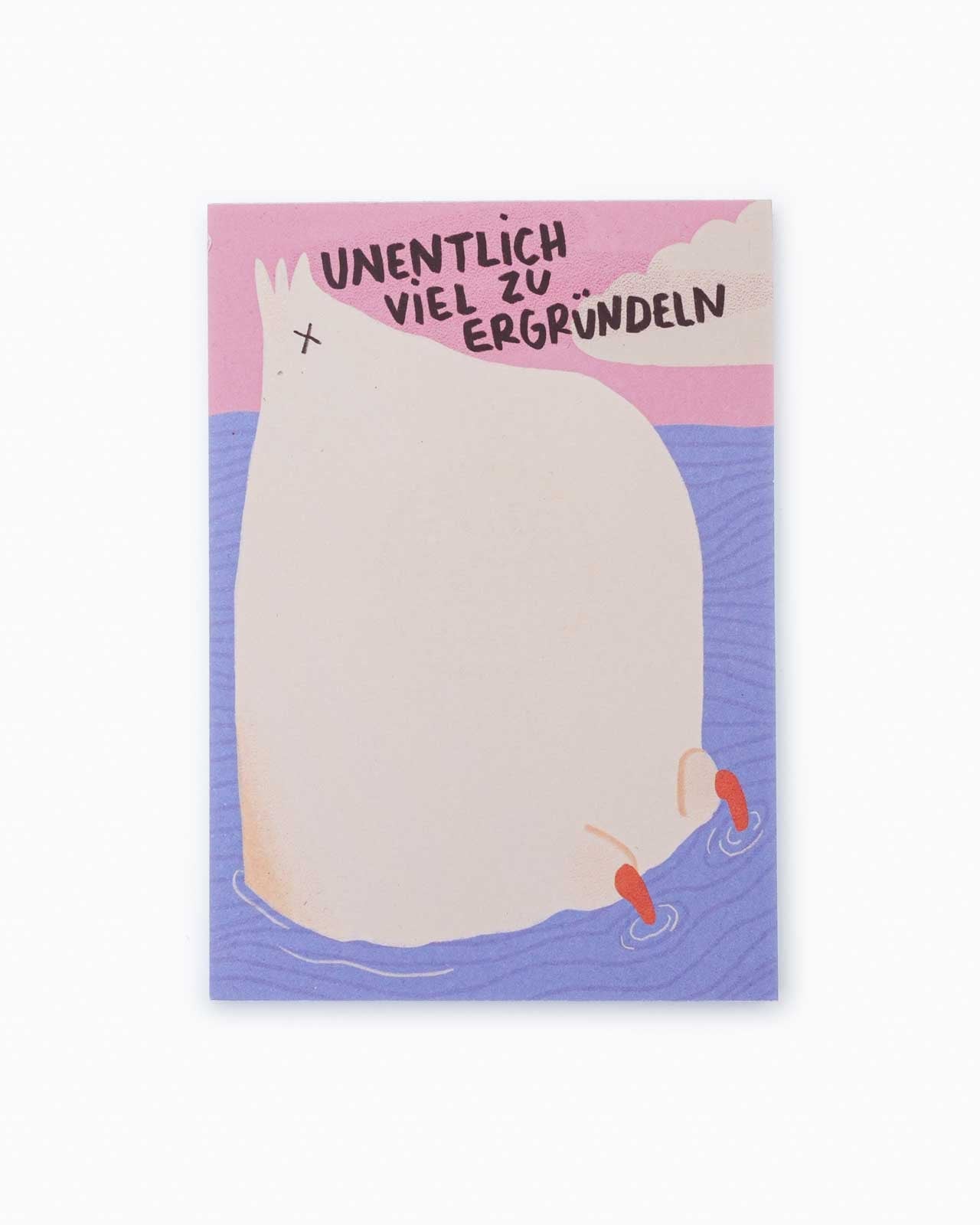 Slinga Illustration - UNENTLICH VIEL ZU ERGRÜNDELN Notizblock (A6) - Notizblock - ROSA ECK Concept Store