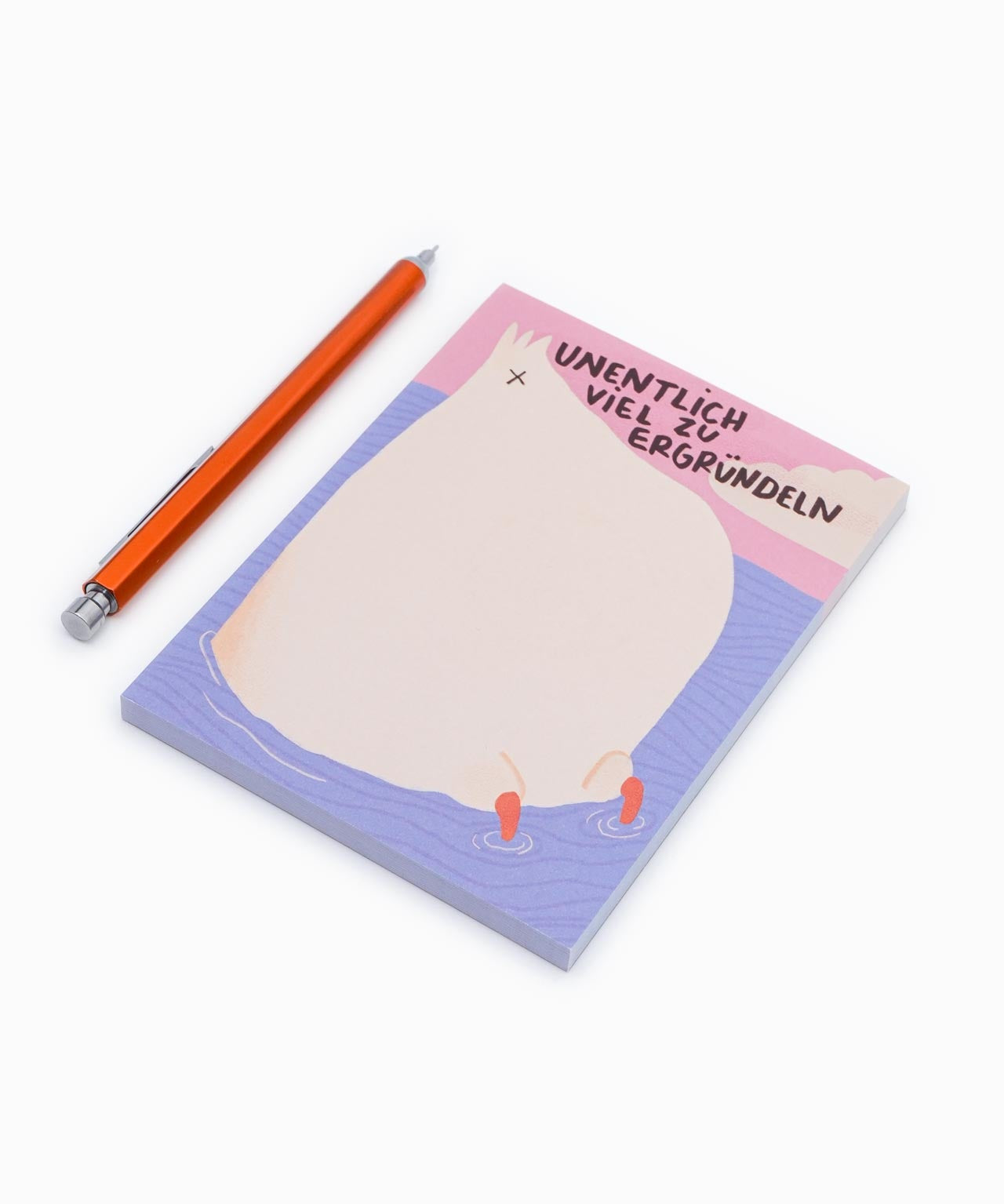 Slinga Illustration - UNENTLICH VIEL ZU ERGRÜNDELN Notizblock (A6) - Notizblock - ROSA ECK Concept Store
