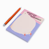 Slinga Illustration - UNENTLICH VIEL ZU ERGRÜNDELN Notizblock (A6) - Notizblock - ROSA ECK Concept Store
