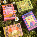 Slinga Illustration - WELS IN DER BRANDUNG Mini-Puzzle - ROSA ECK