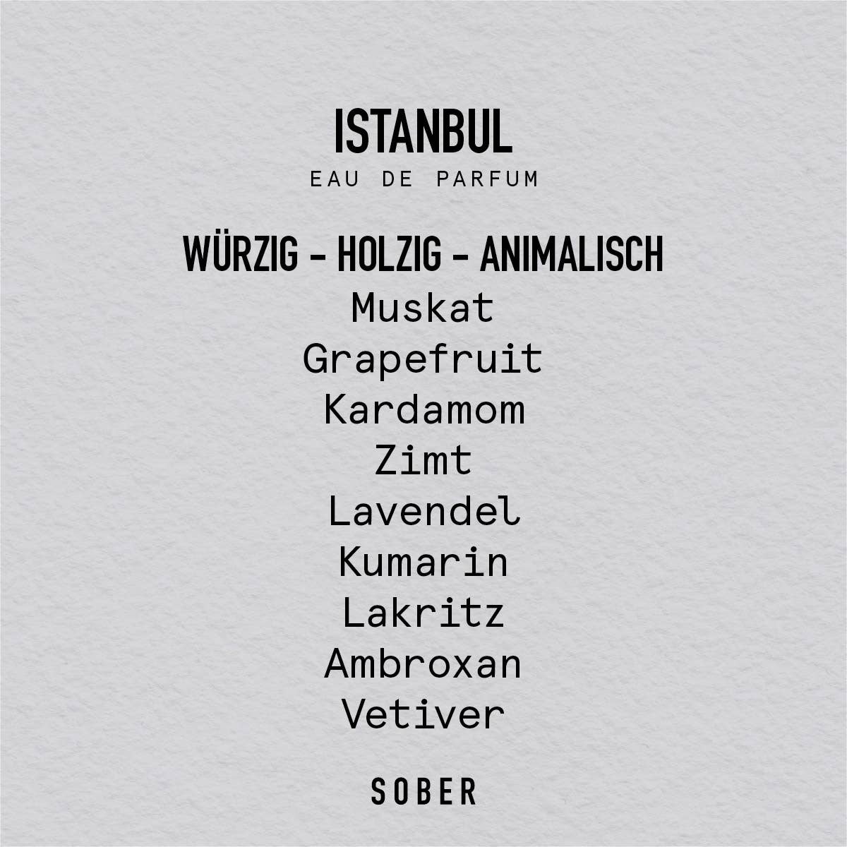 sober - ISTANBUL Eau de Parfum - ROSA ECK - , ,