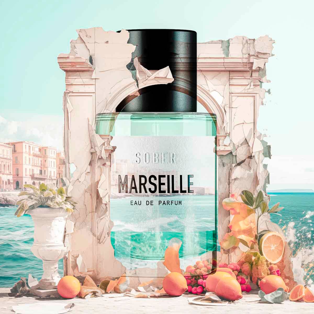 sober - MARSEILLE Eau de Parfum - ROSA ECK - Weiß, ,