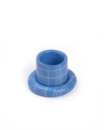 SOMANYBLOBS - GRID Espressobecher mit Untertasse (65 ml) • Hellblau - ROSA ECK