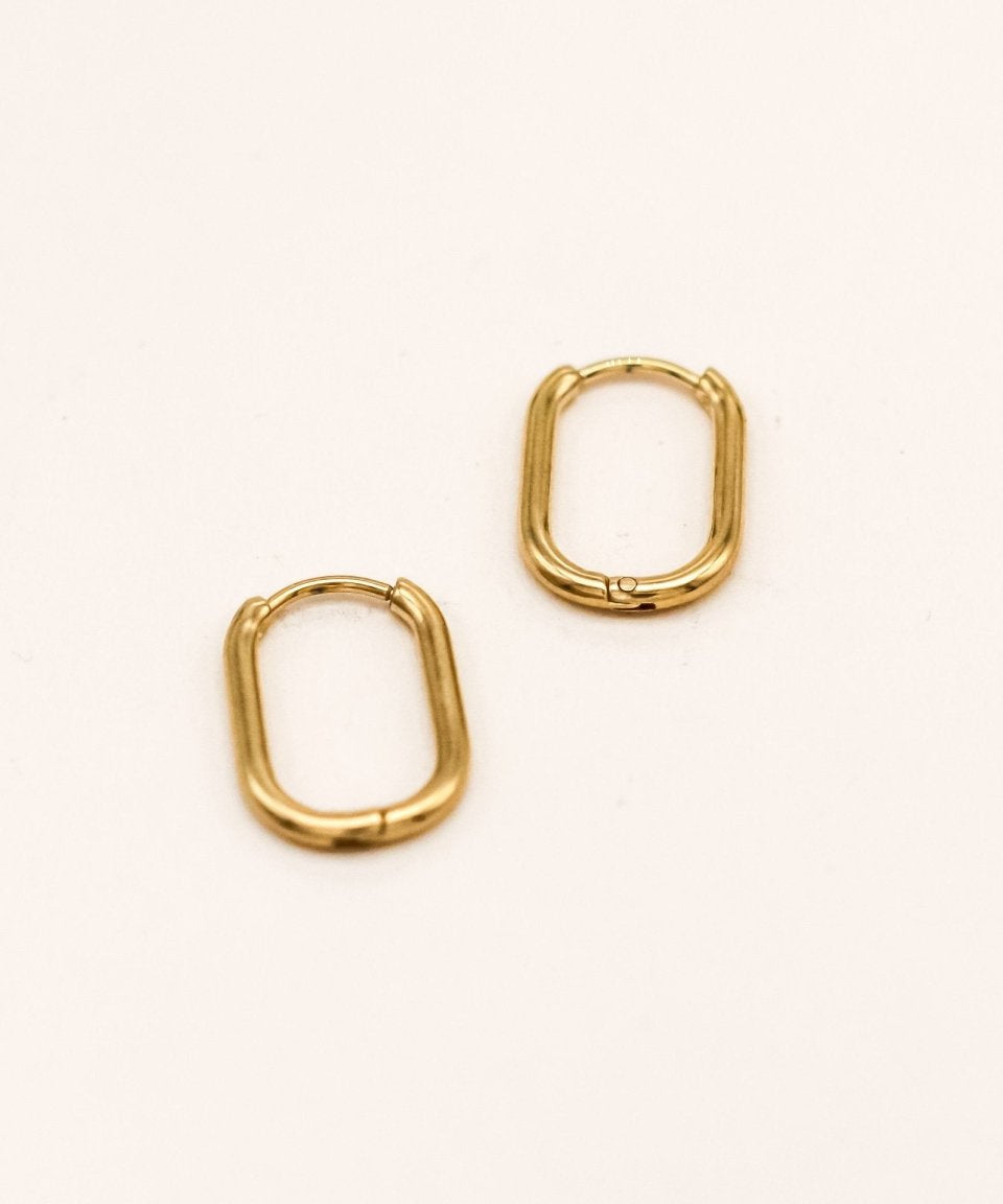 Sonstige - THIN OVAL SIMPLE Hoops - Ohrringe - ROSA ECK Concept Store