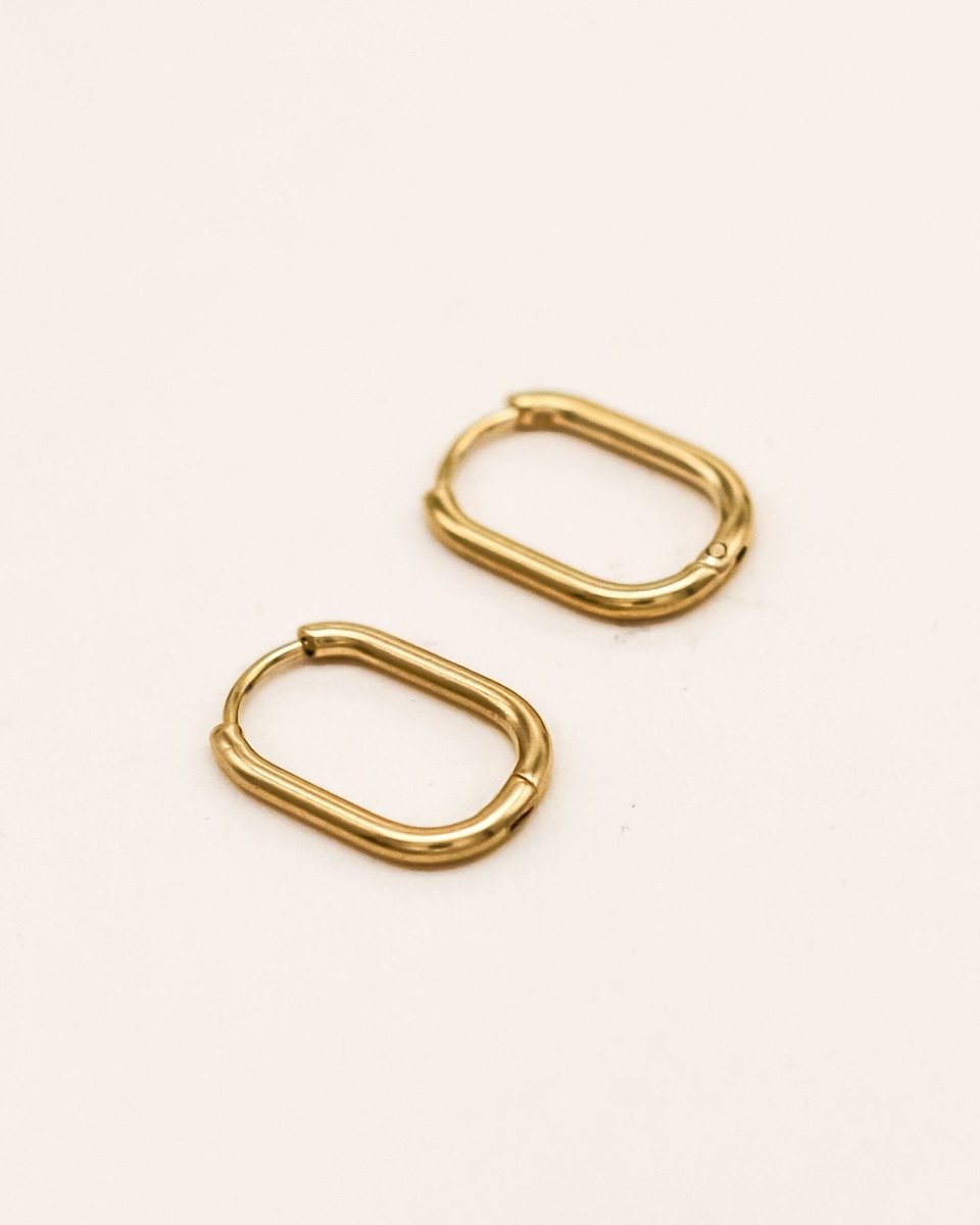 Sonstige - THIN OVAL SIMPLE Hoops - Ohrringe - ROSA ECK Concept Store