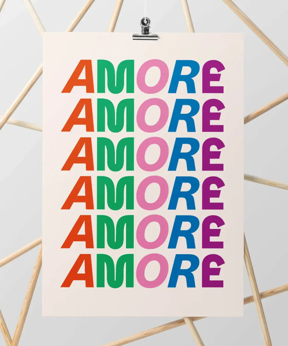 studio ciao - AMORE Plakat (A3) - Poster - ROSA ECK Concept Store