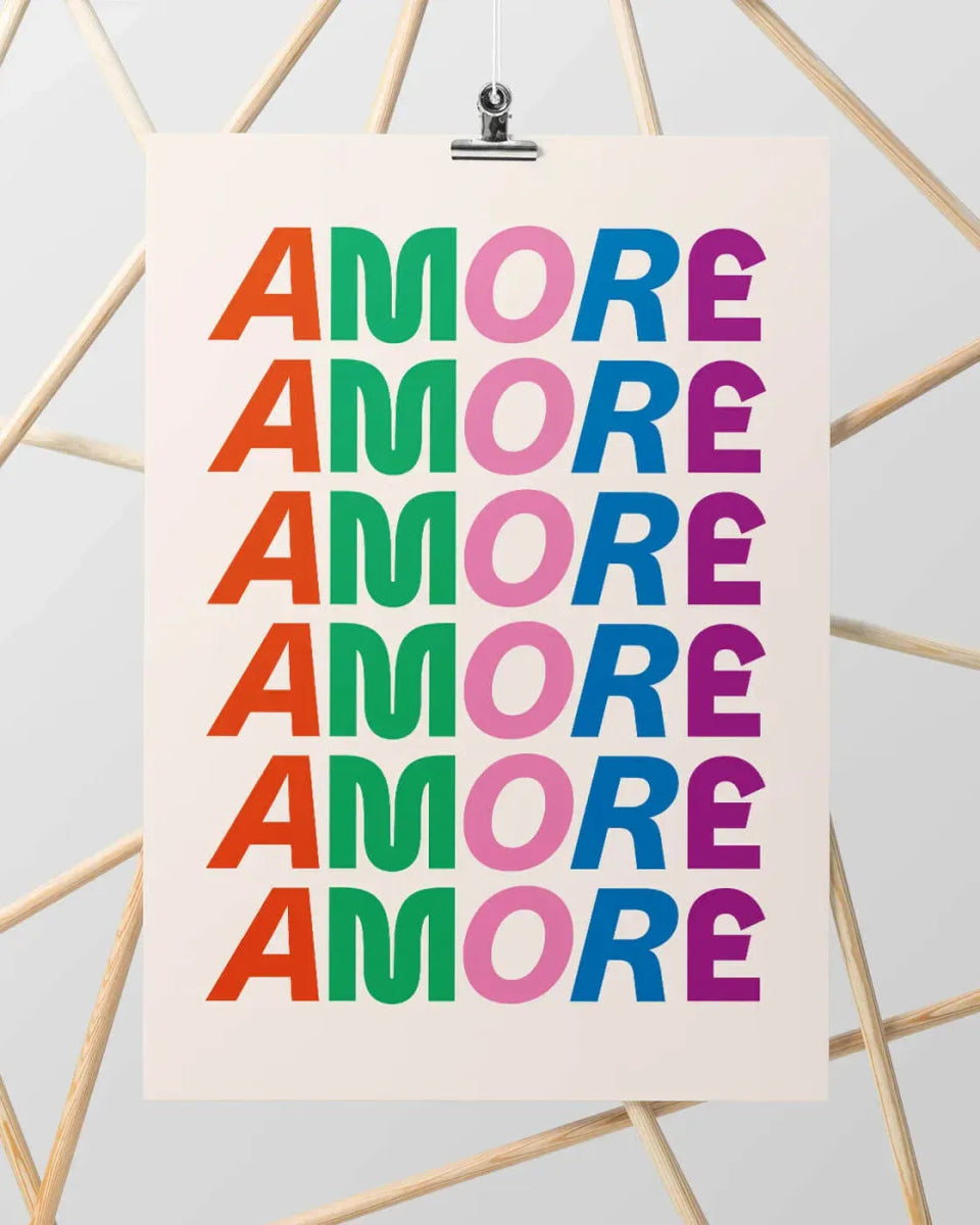 studio ciao - AMORE Plakat (A3) - Poster - ROSA ECK Concept Store