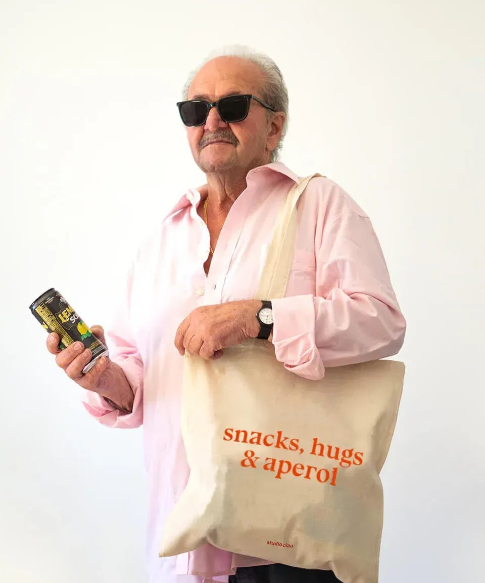 studio ciao - SNACKS, HUGS & APEROL Jutebeutel - Tasche - ROSA ECK Concept Store