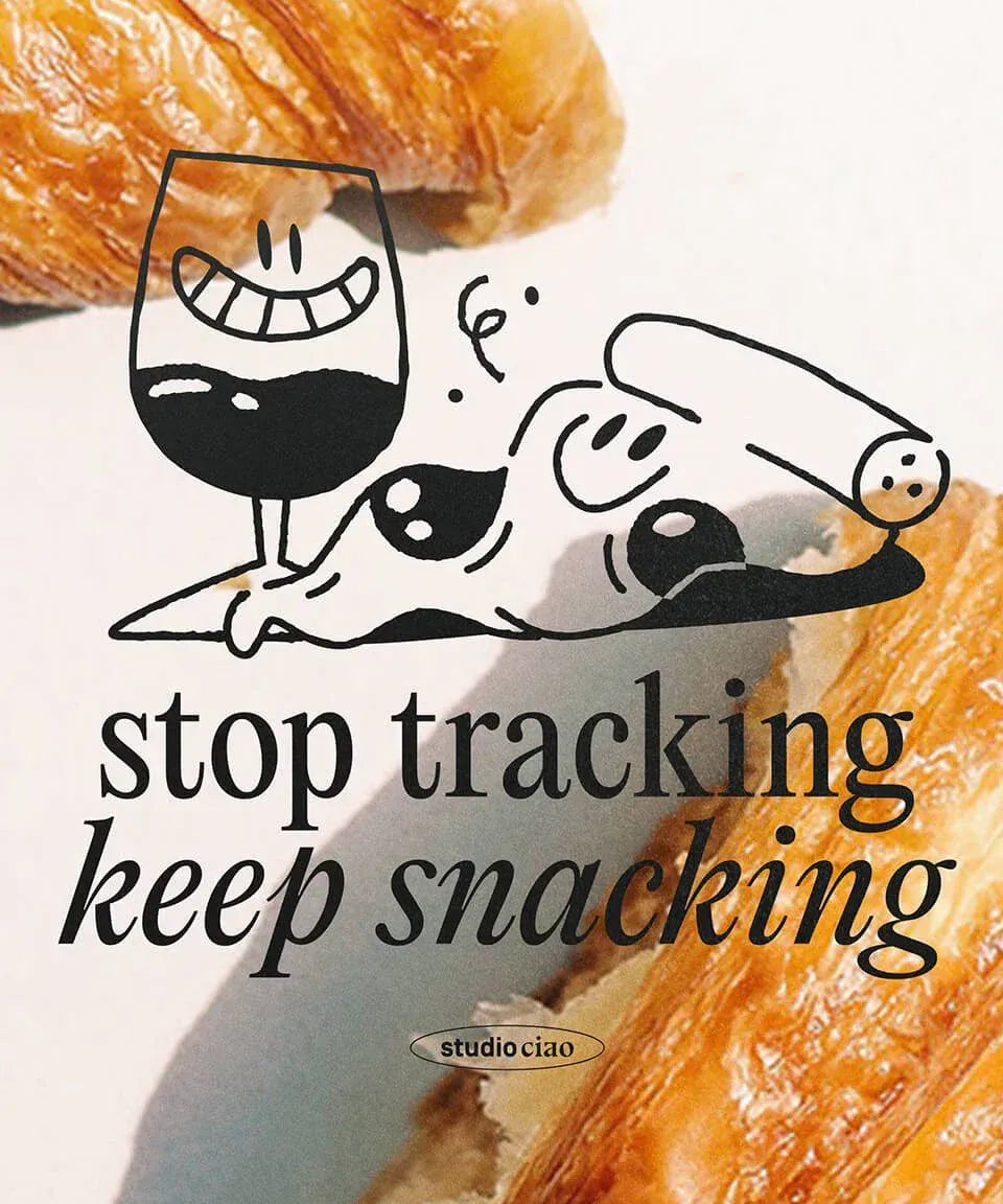 studio ciao - STOP TRACKING, KEEP SNACKING Jutebeutel - Tasche - ROSA ECK Concept Store